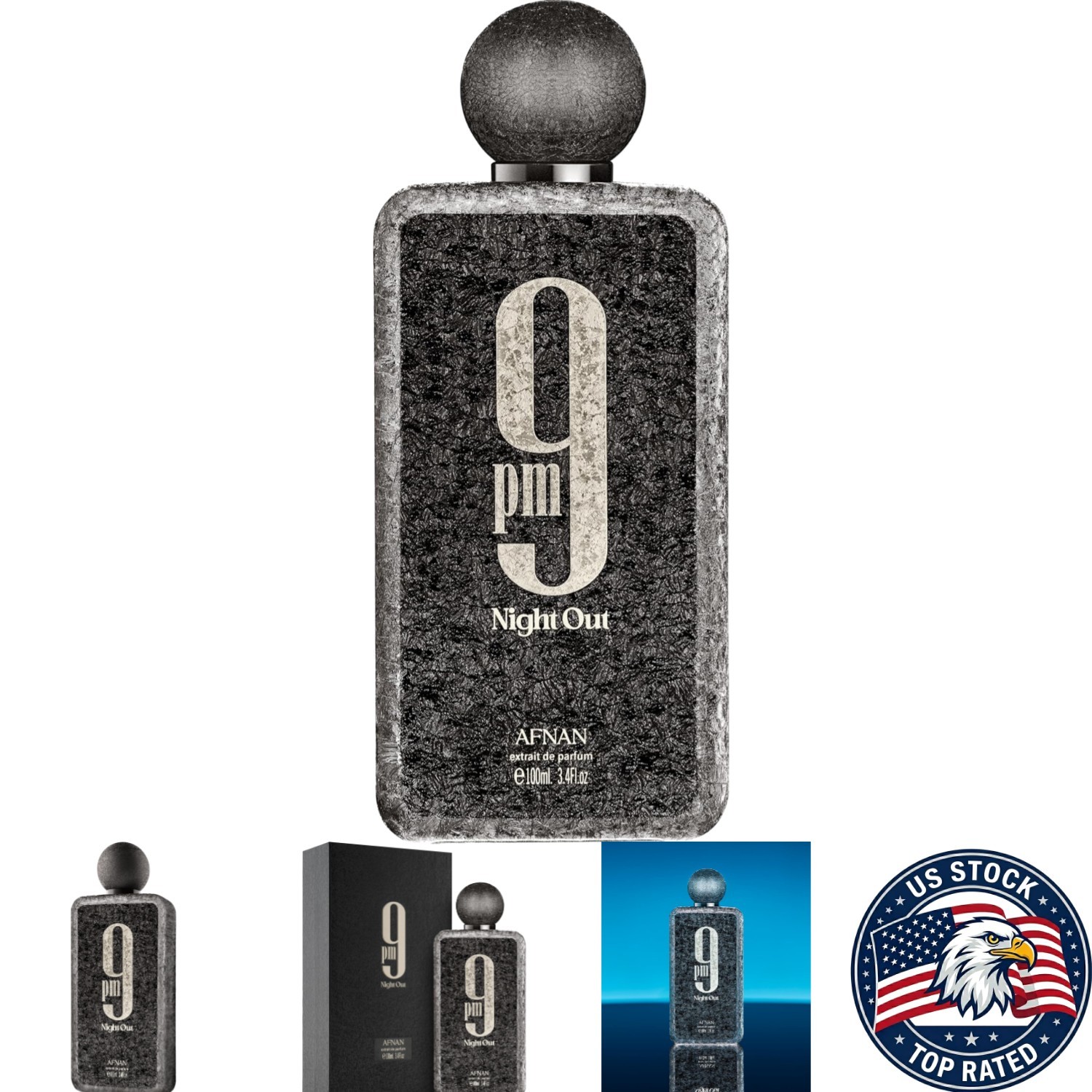 Unisex 9 PM Night Out Extrait de Parfum, 3.4 Fl. Oz – For Unforgettable Evenings