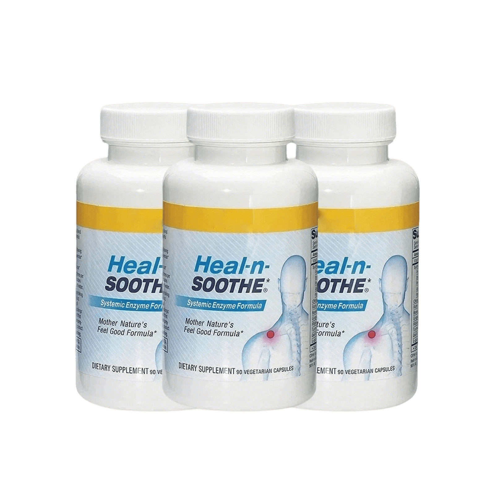 LivingWell Nutraceuticals Heal-n-Soothe Systemic Enzyme Formula 90 Capsule1