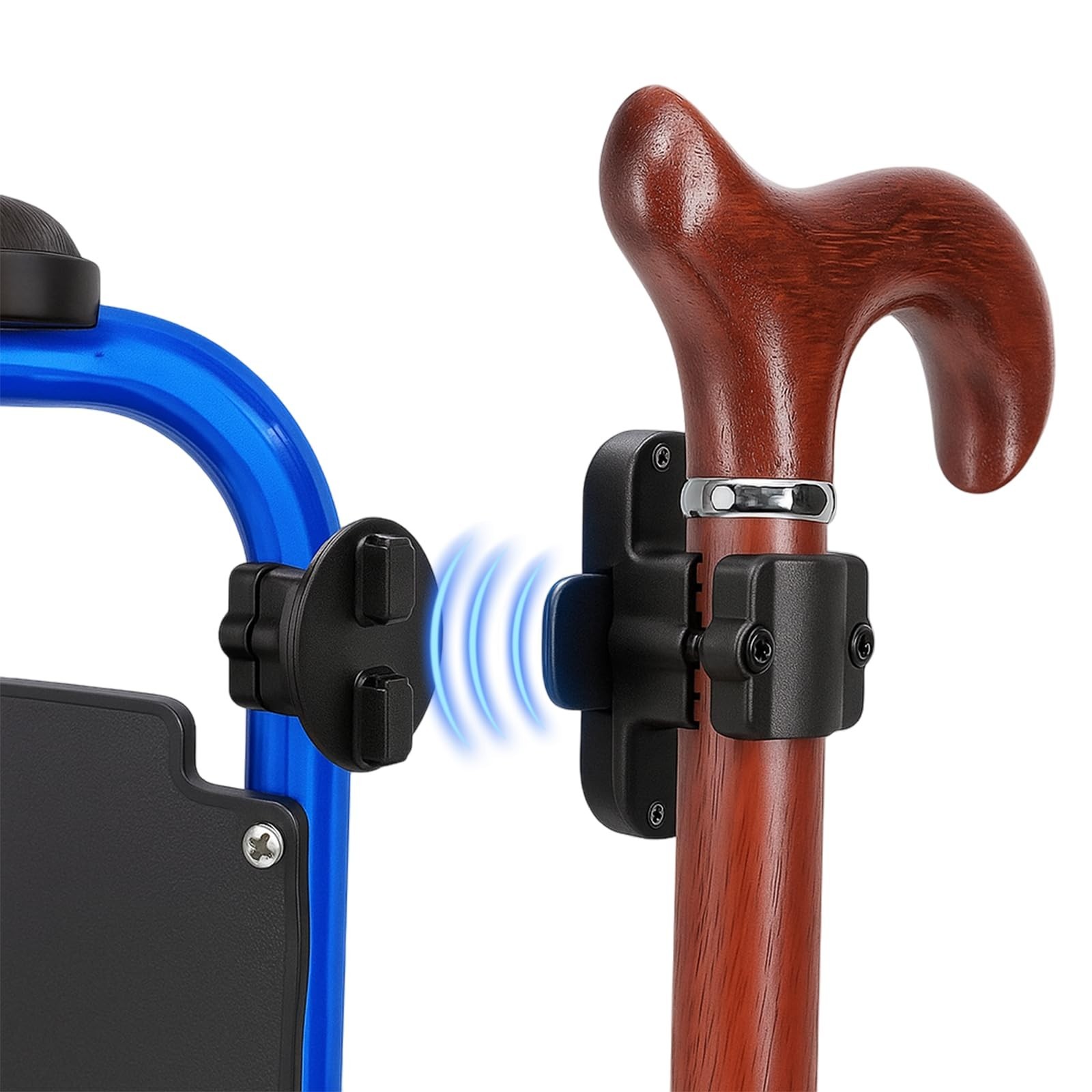 Universal Magnetic Cane Holder for Rollator, Walker, Scooter, Wheelchair – Easy