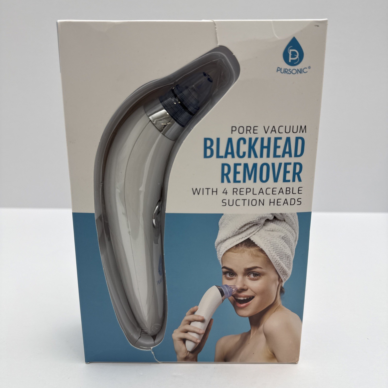 Pursonic Pore Vacuum Blackhead Remover With 4 Replaceable Suction Heads