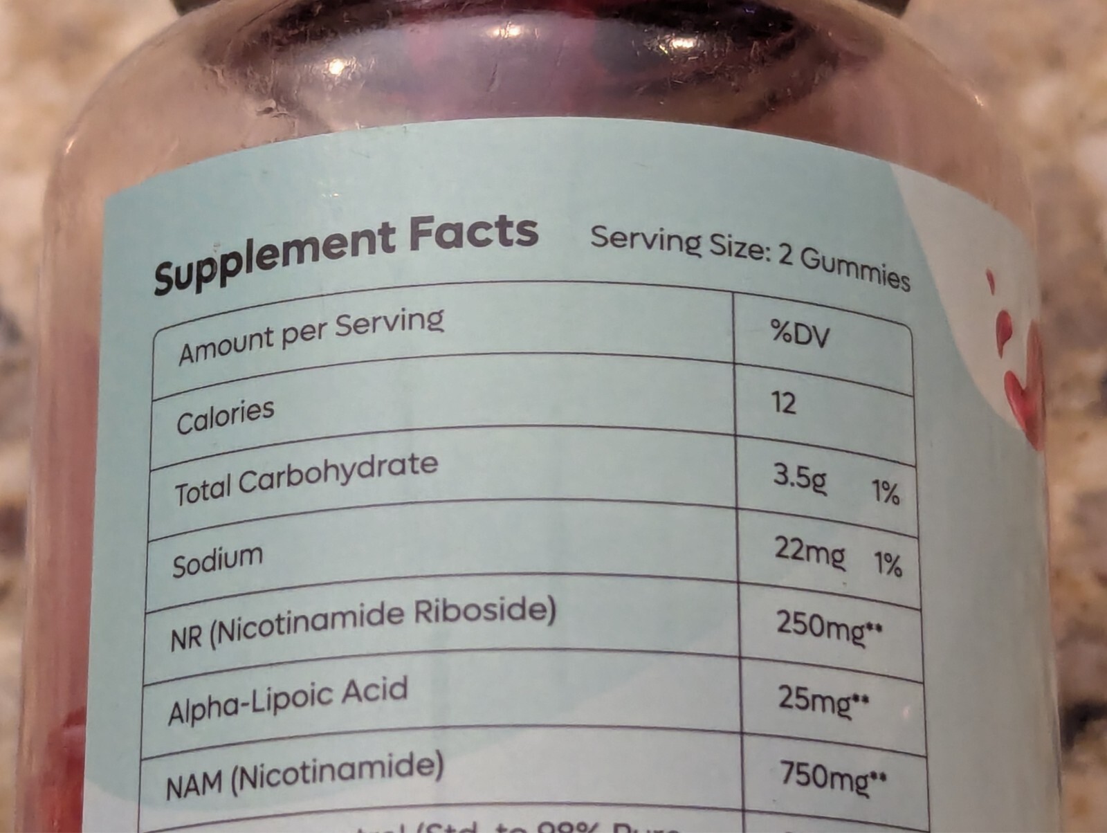 NAD+ Vitamins Supplements Gummies Energy Anti-Aging Watermelon 60 count