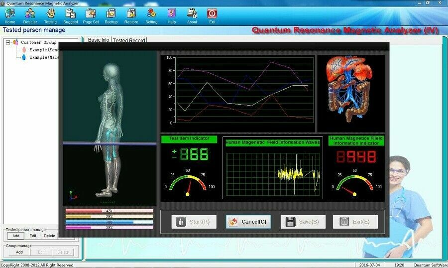 Version 4TH Gen Analyzer Mini Magnetic Resonance Body Analyzer/USB Dongle Only