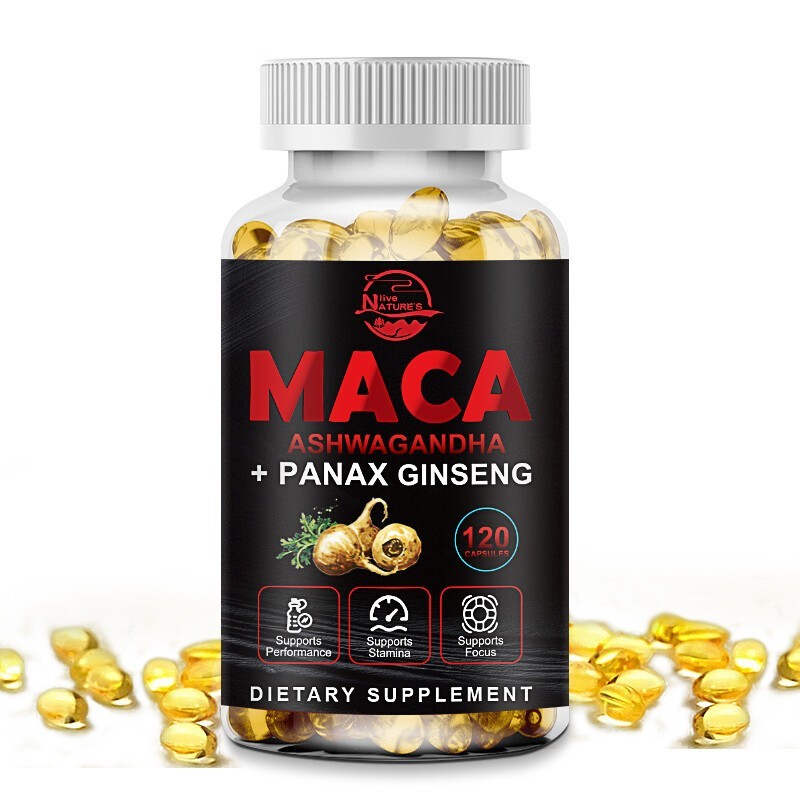 Maca Root 12000mg, Ashwagandha,Panax Ginseng Extract Male Enhancing 120 Capsules