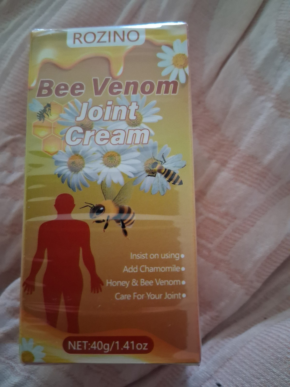 ROZINO Bee Venom Joint Pain Cream w/ Honey & Chamomile 40g/1.41oz