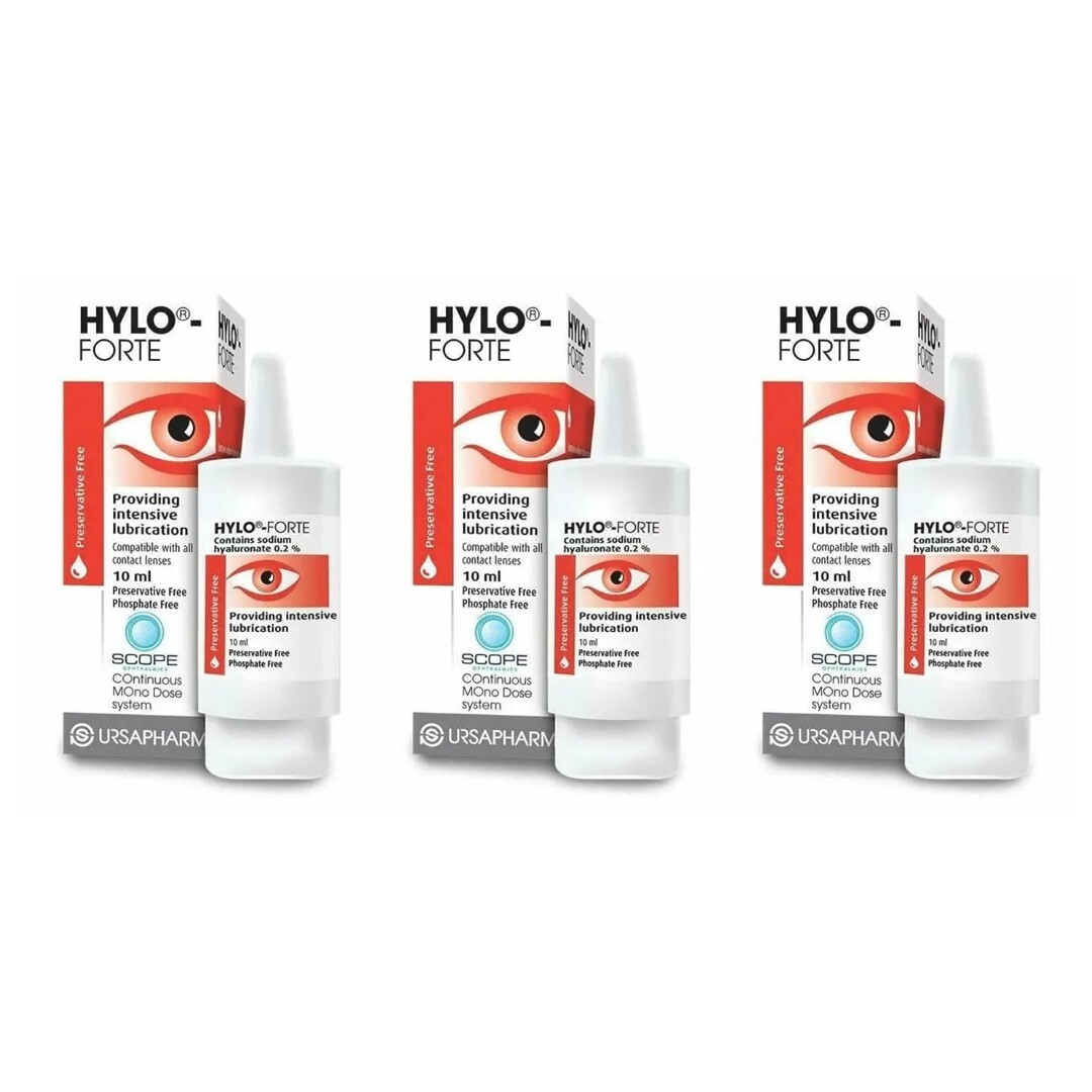 Hylo Forte Eye Drops 10ml Pack of 3 EXP 03 2025