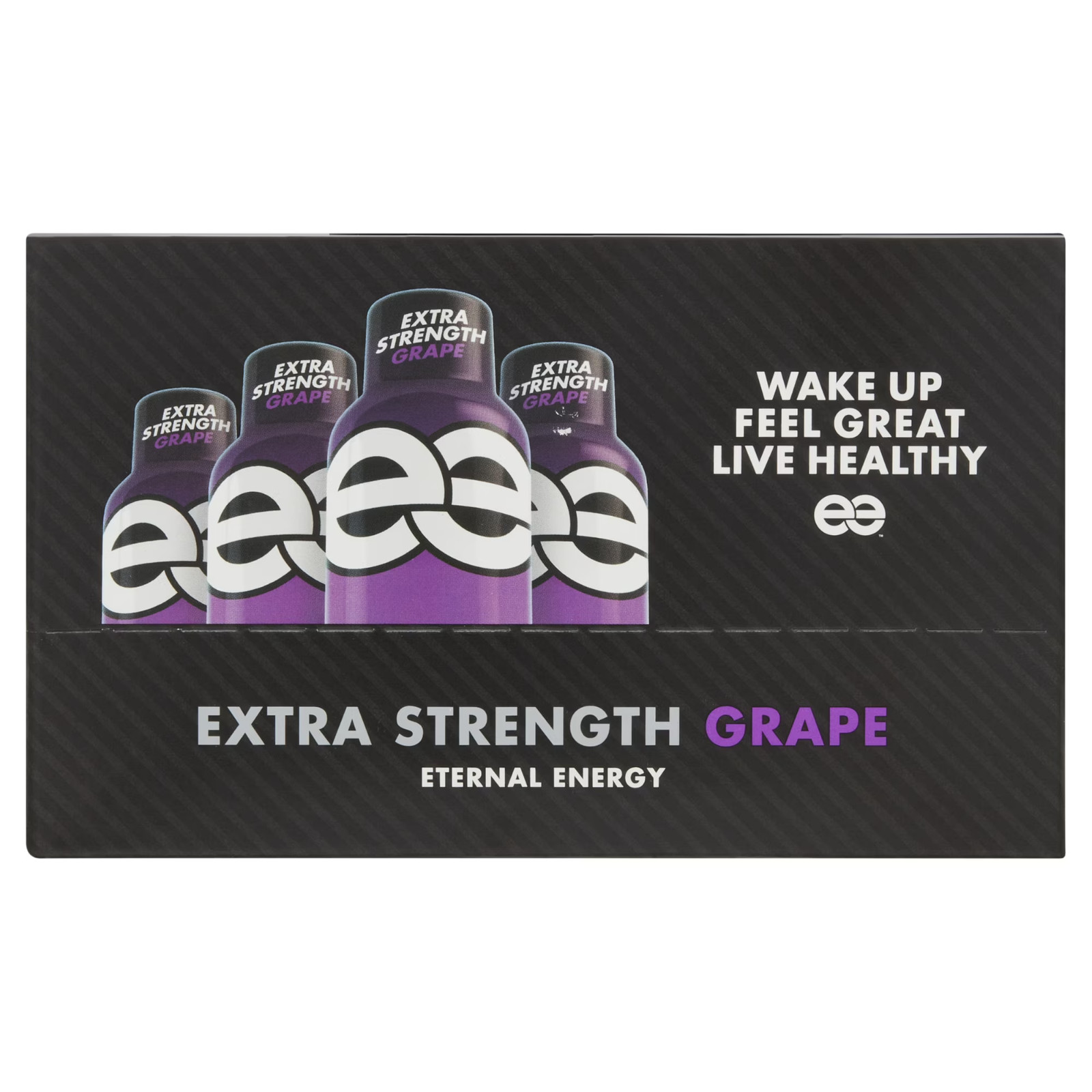 Eternal Energy Shot Extra Strength, Grape Flavor with Antioxidants, 12 Count.