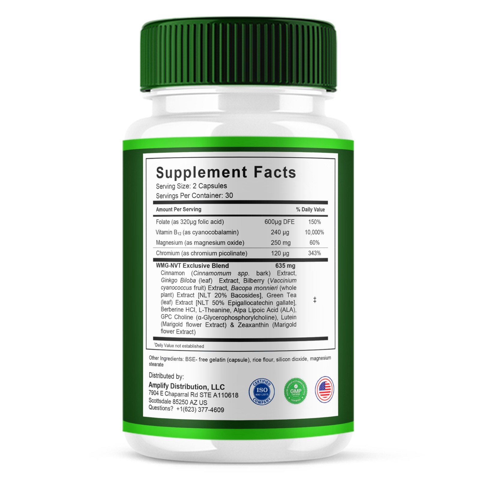 (5 Pack) Brain Mary Advanced Formula, BrainMary Nootropic Support (300 Capsules)