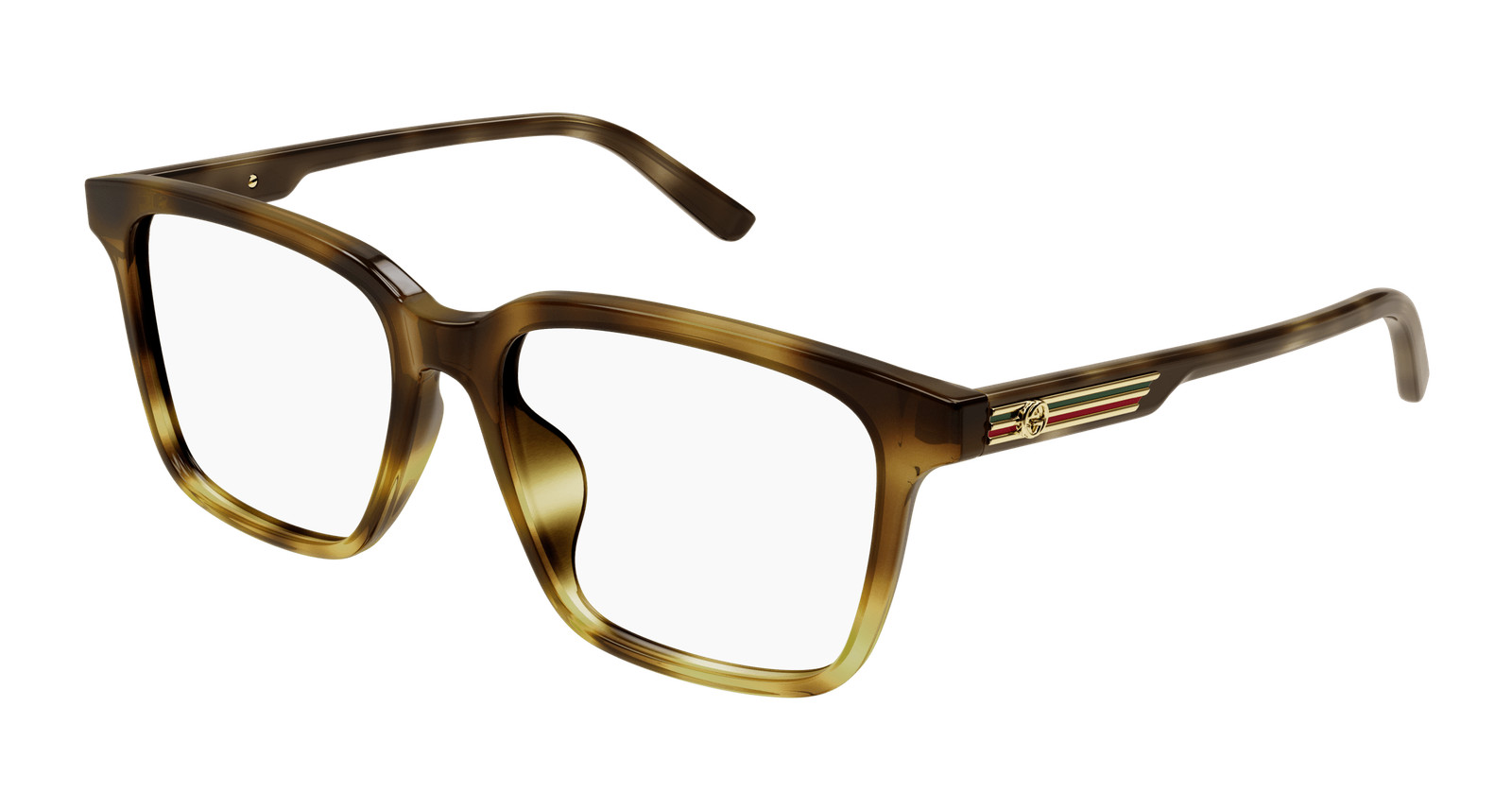 GUCCI GG1293OA 003 Rectangular Squared Acetate Havana 54 mm Men’s Eyeglasses