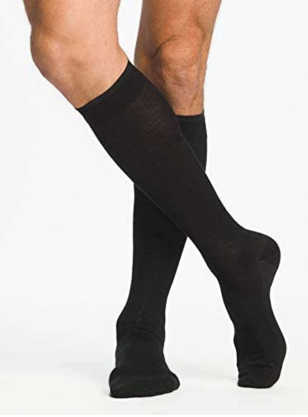 SIGVARIS Men’s All Season Merino Wool Socks 15-20mmHg (Black) Size A