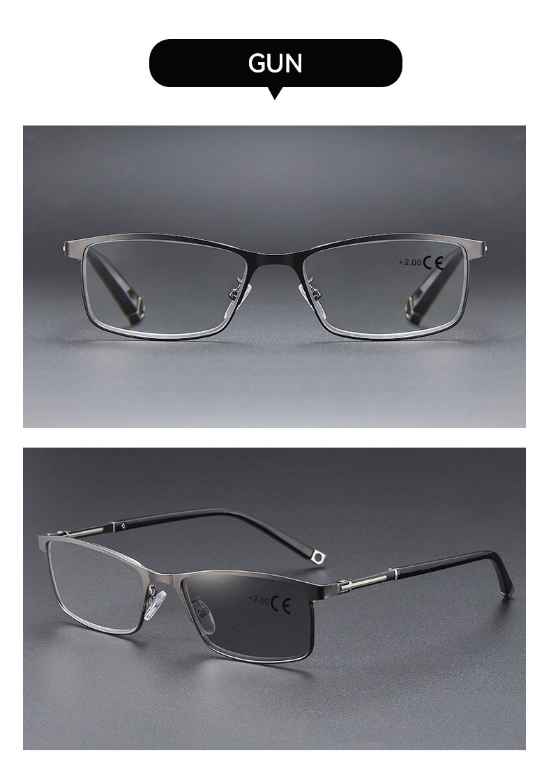 Stylish Photochromic Bifocal Reading Glasses Transition Readers Anti Blue Light