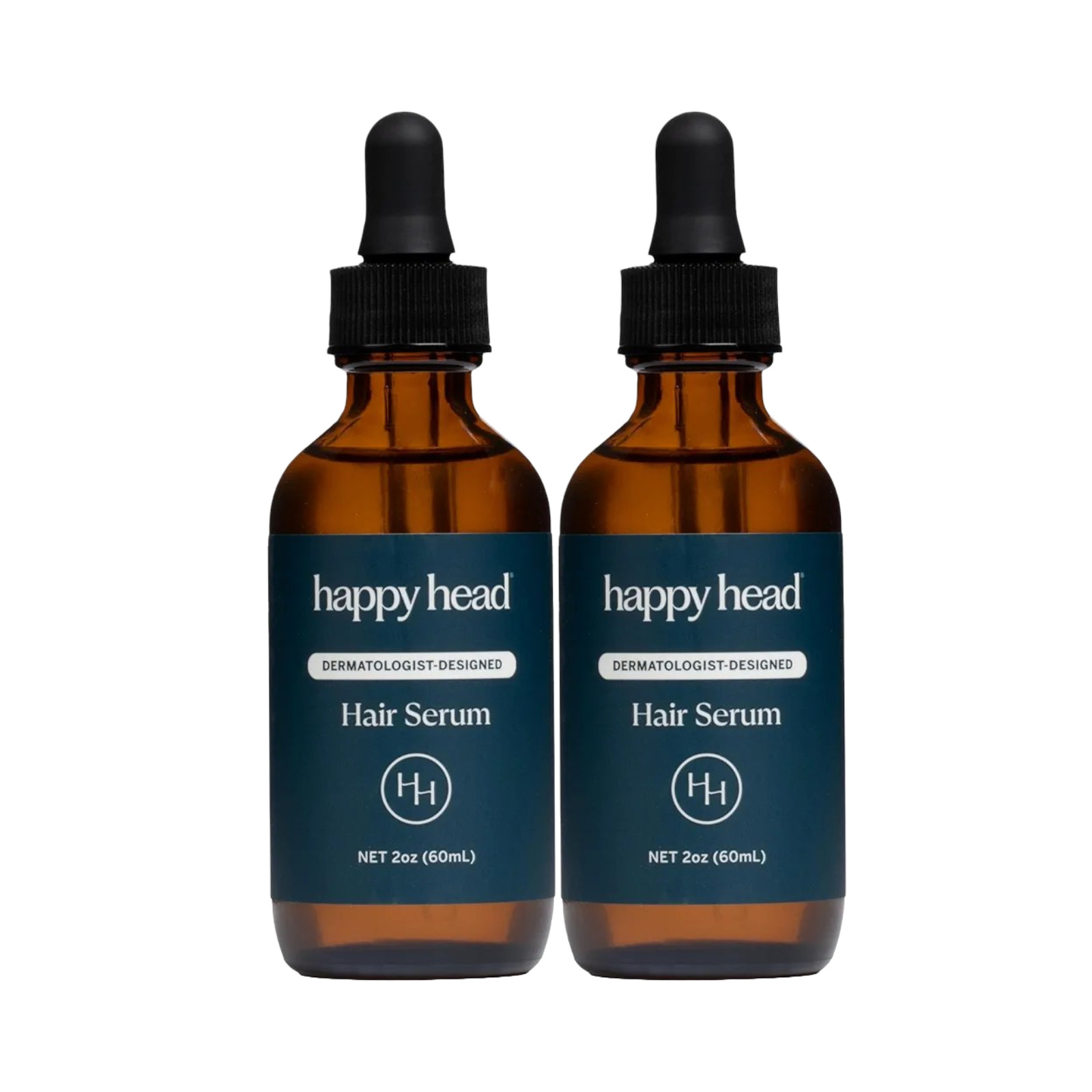 (2-Pack) Happy Head Hair Regrowth Serum – Leave In Scalp & Hair Treatment Drops