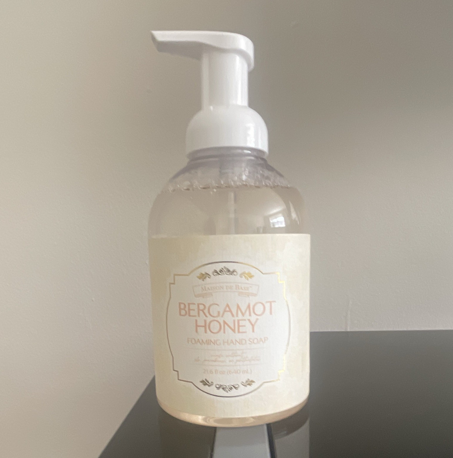 Maison de Base Bergamot Honey Foaming Hand Wash Soap Pump, 21.6 fl oz