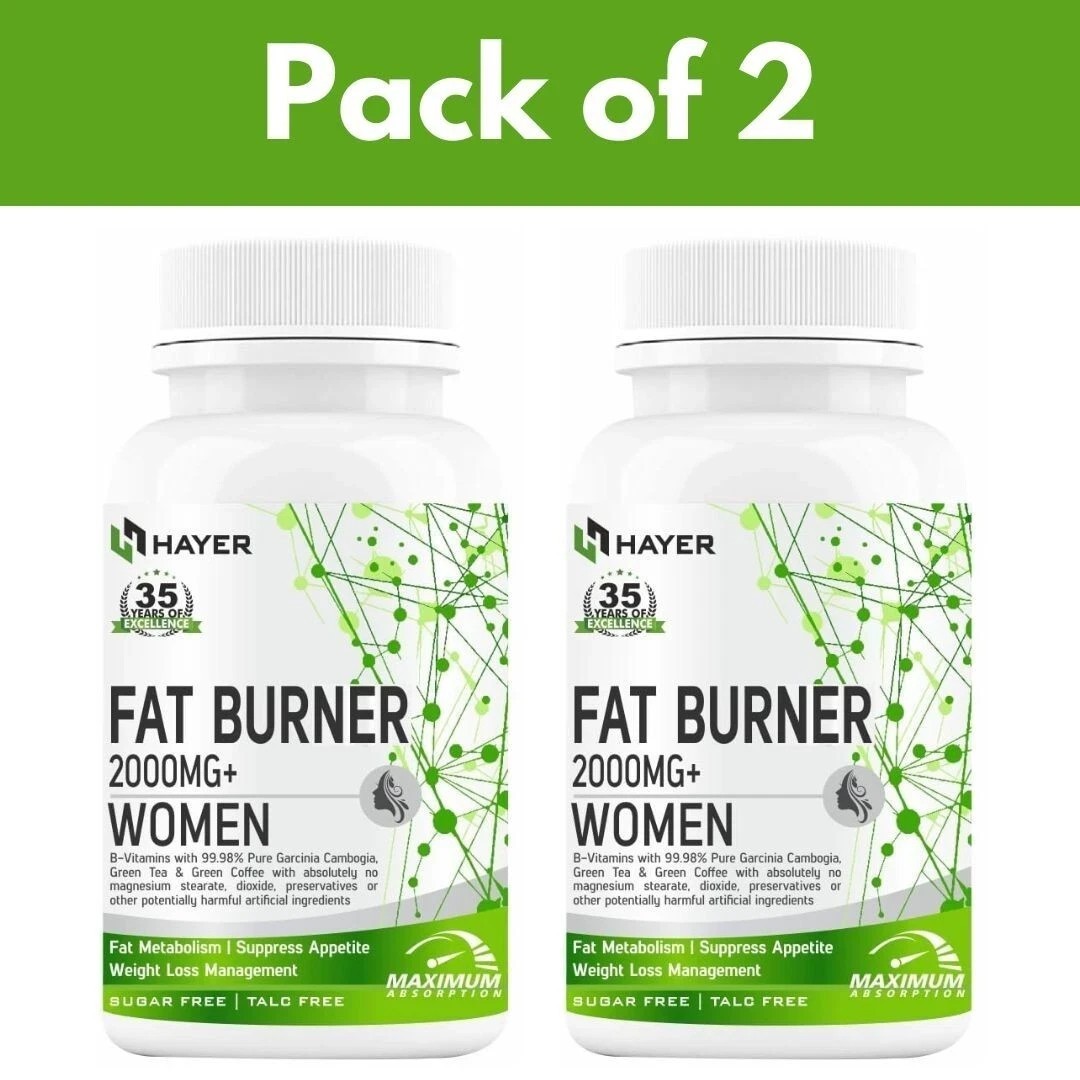 HAYER Fat Burners For Women With Green Tea, Apple Cider Vinegar 60 Caps