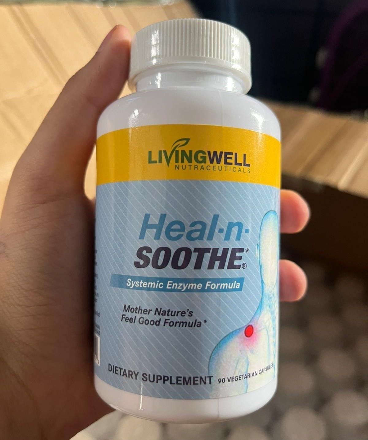 Nutraceuticals Heal-n-Soothe Softgels Formula Systemic Enzyme LivingWell 90 New