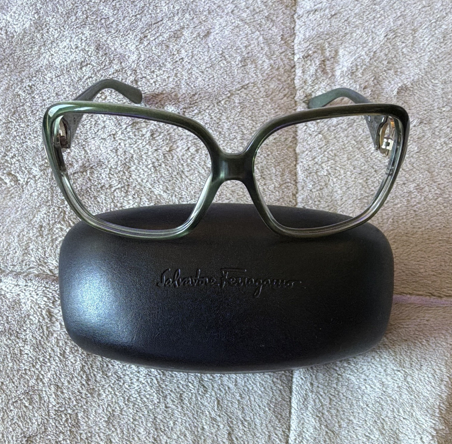 Salvatore Ferragamo SF620SR 311 Full Rim Green Plastic/Metal Eyeglasses 53-16