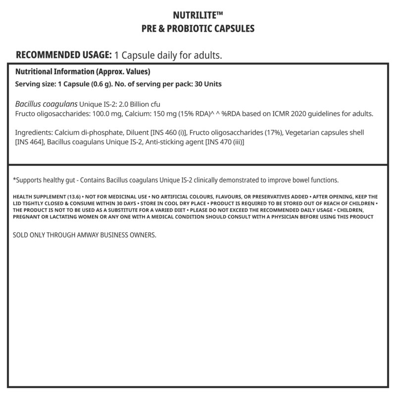 NUTRILITE® Pre and Probiotic Capsules | Supports Immunity | Supports digestion