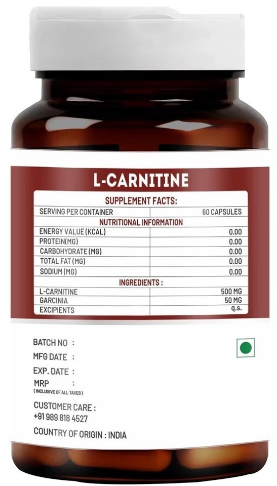 Vitawin L-Carnitine For Fat Loss, Stamina & Recovery – 60 Capsule