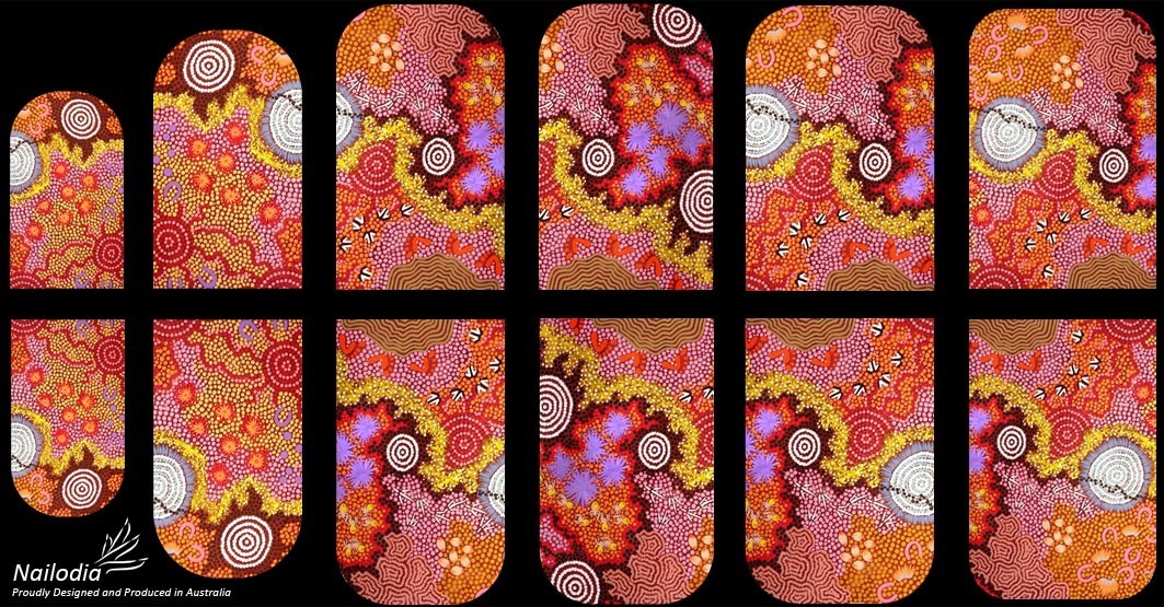 Aboriginals Indigenous Painting Nail Art Decal Sticker Water Transfer Slider