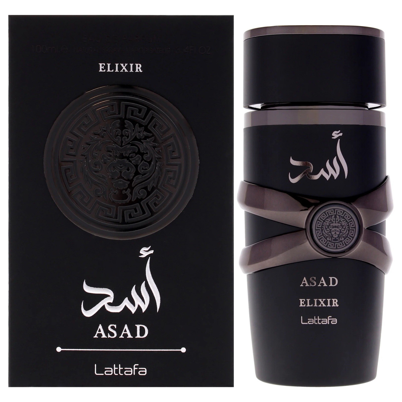 Lattafa Asad Elixir Eau de Parfum Spray 3.4 fl oz Regular Size Fragrance