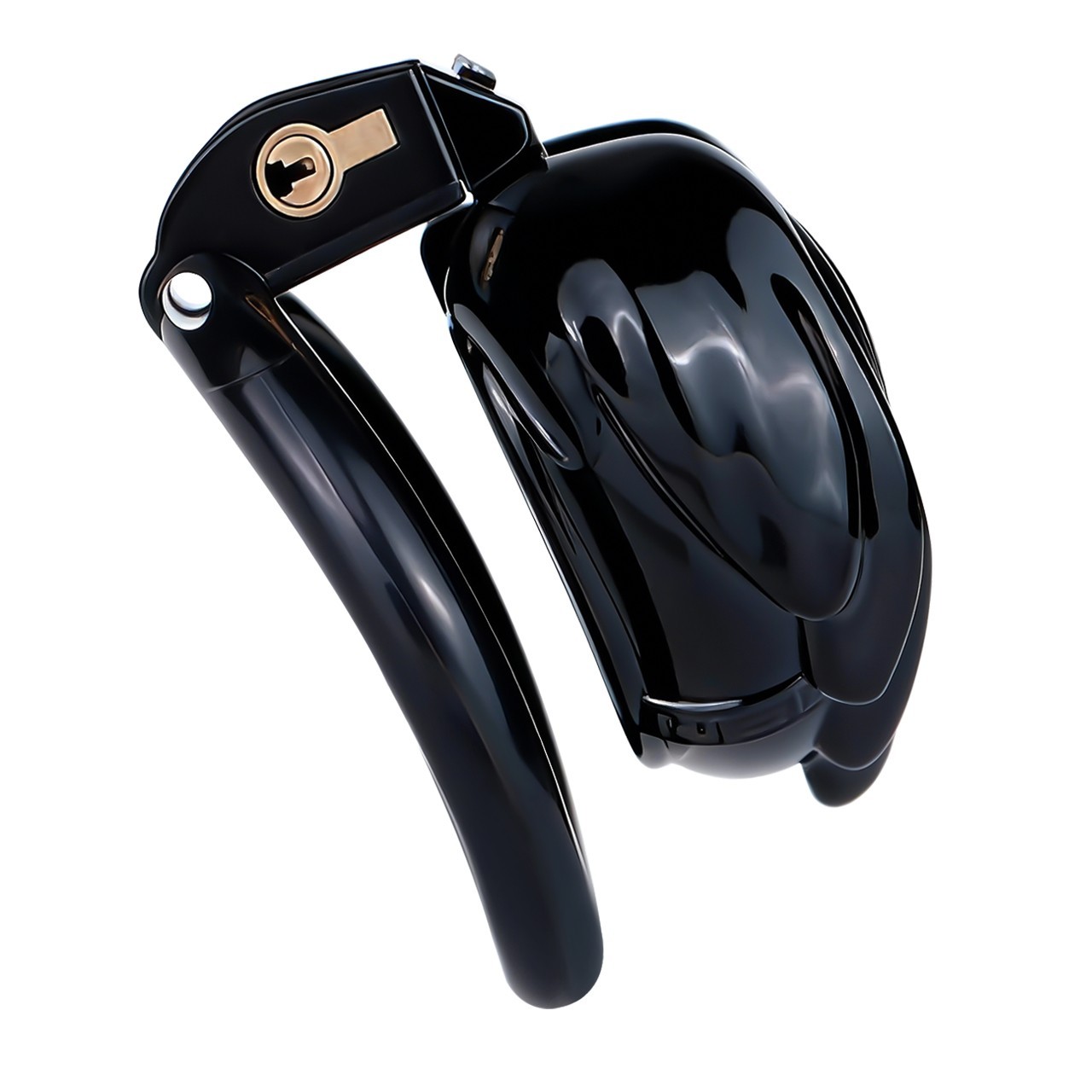 New Male Negative Chastity Cage ABS Resin Chastity Restraint Lock with 4 Rings