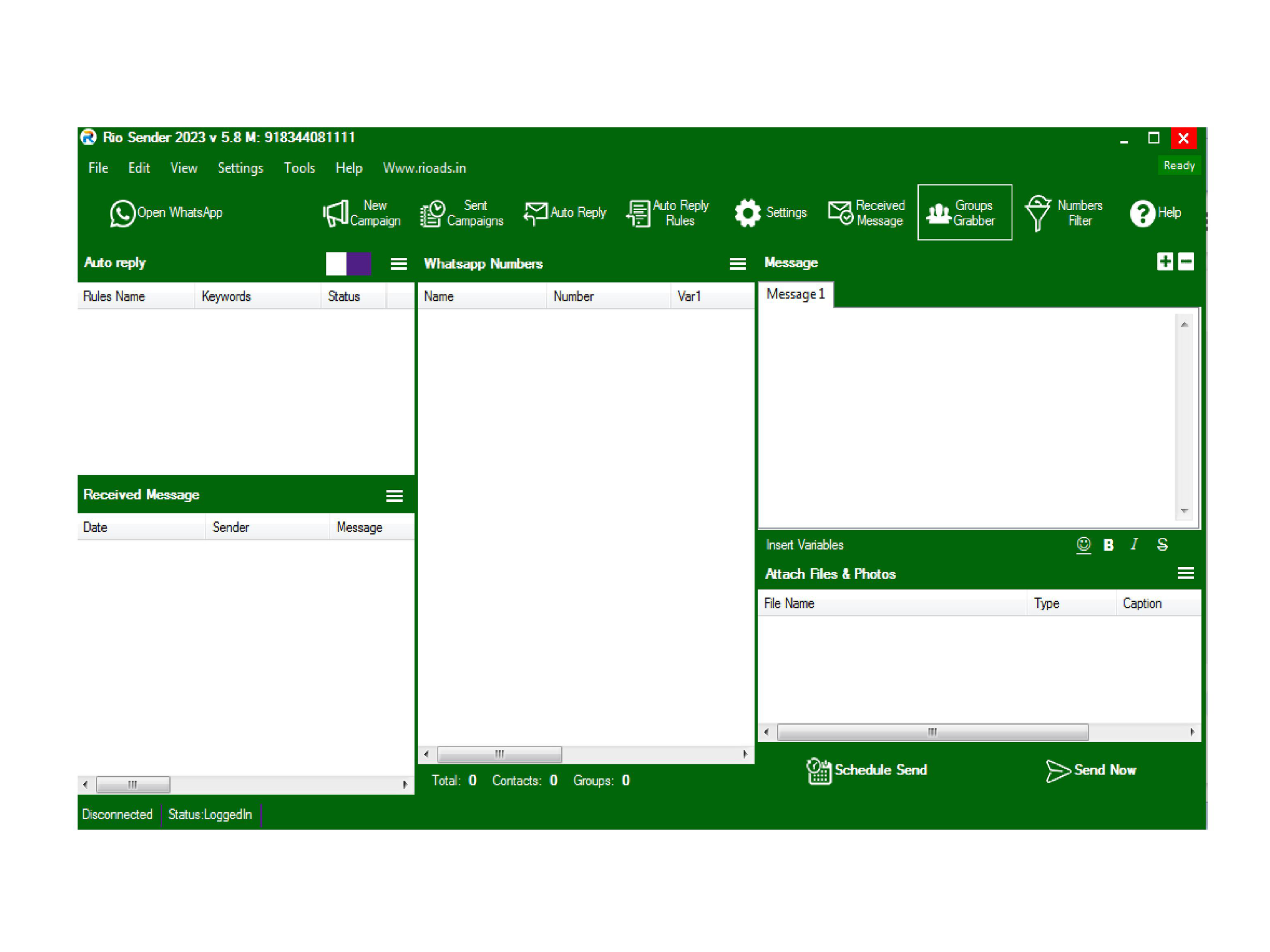 26 Rio sender Whatsapp software